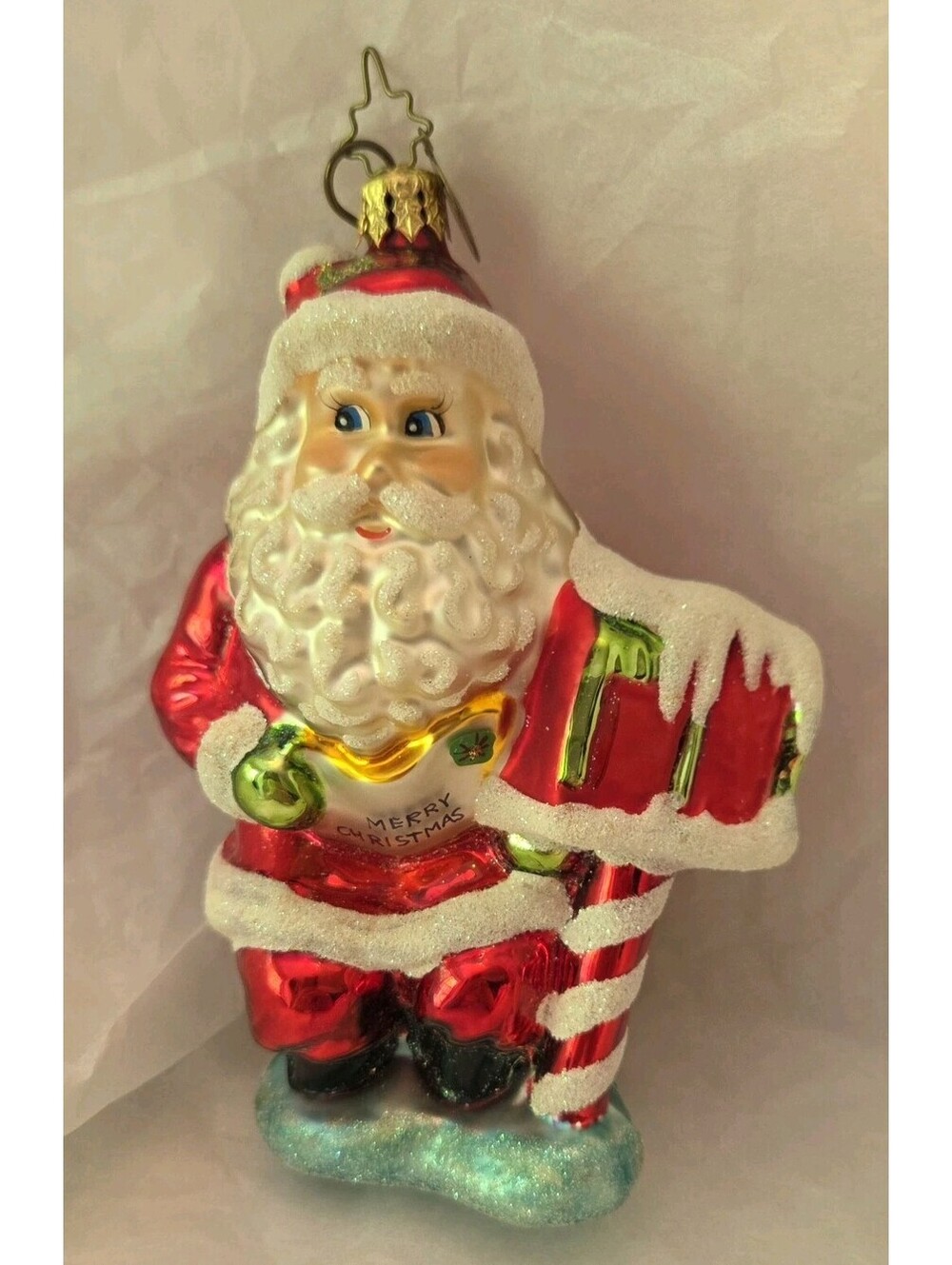 Christopher Radko Post The Most Santa & Mailbox Glass Handpainted Ornament, Mint